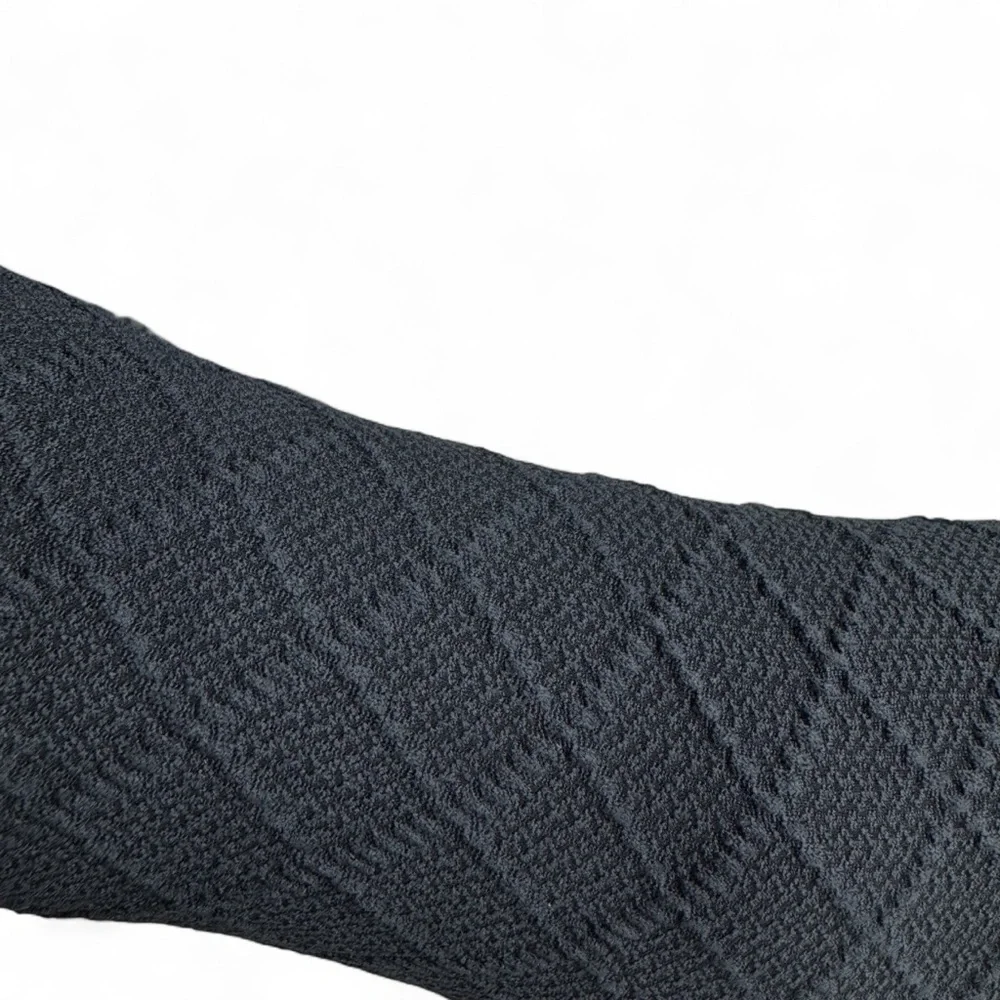 HUE‎ Textured Diamond Nylon Knee High Trouser Socks Womens One Size Black